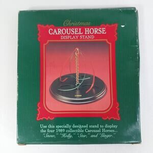 Hallmark 1989 Carousel Horse Christmas Ornament‎ Display Stand